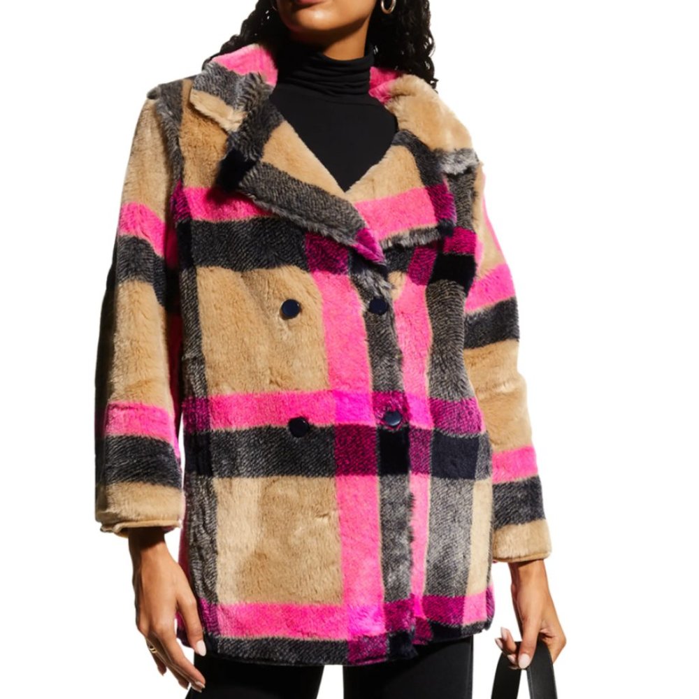 Designer Faux Fur Reversible Statement Jacket- NWT